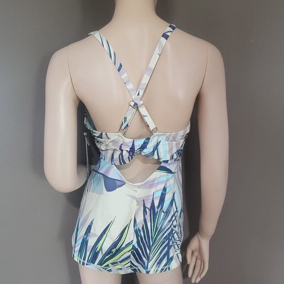 CALIA Wrap Front Tankini Top Plus Size - Picture 4 of 9